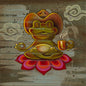Zen Frog with Coffee